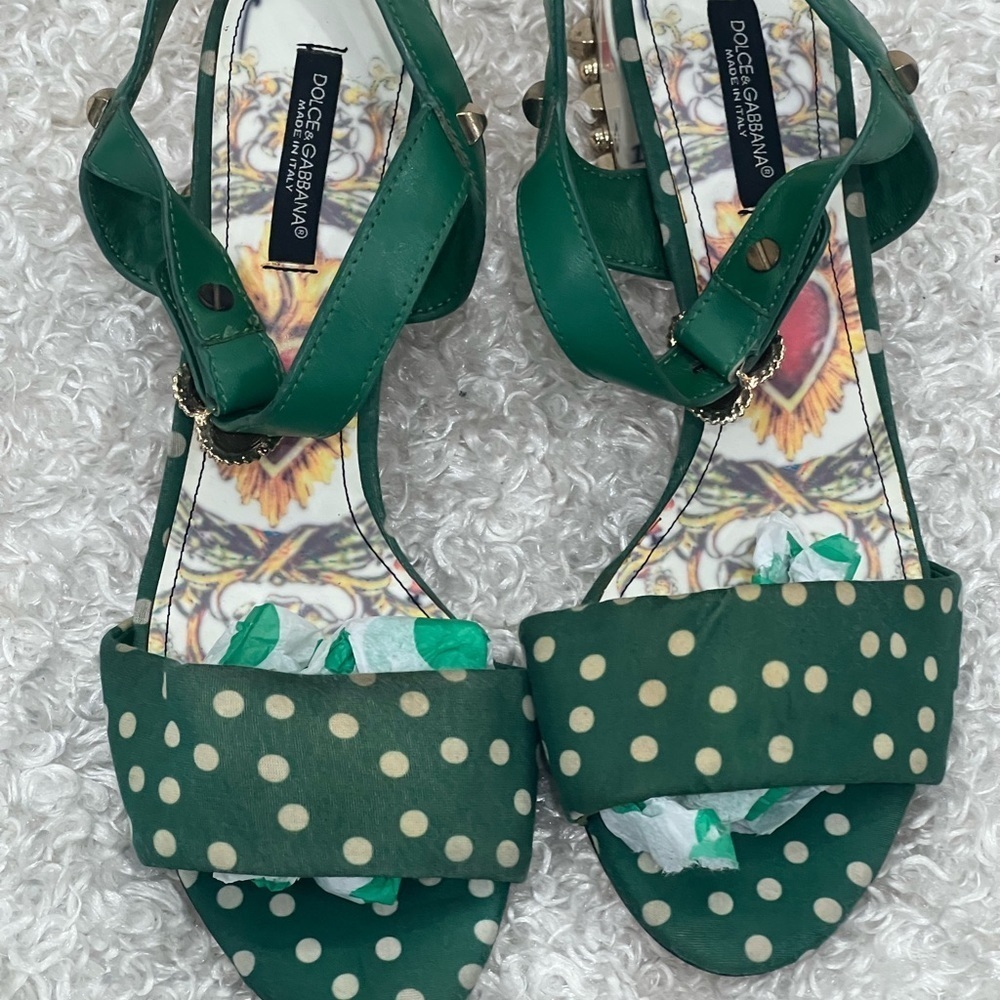 Dolce & Gabbana Floral Jewel Embellished Block Heel Sandal